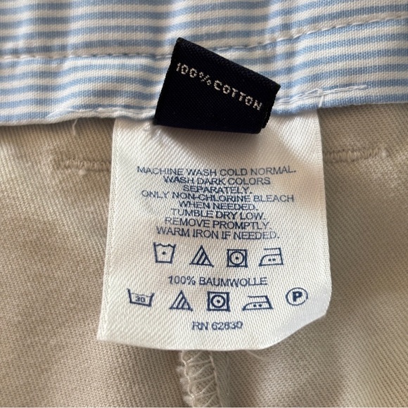 Lands' End Capri Pants Plus Size 18 Khaki 100% Cotton Classic Preppy Chinos - Picture 9 of 15